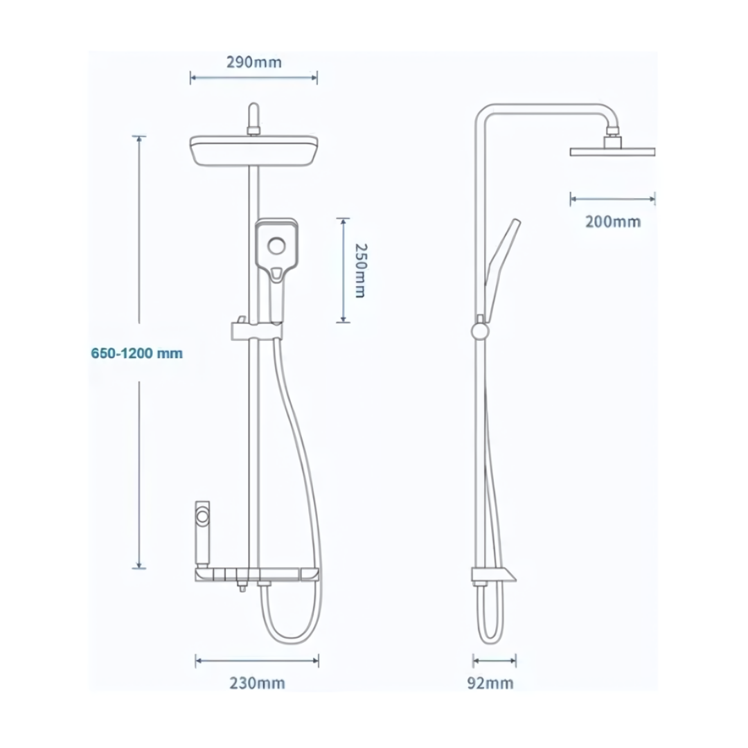 columna ducha multifuncional 4 en 1