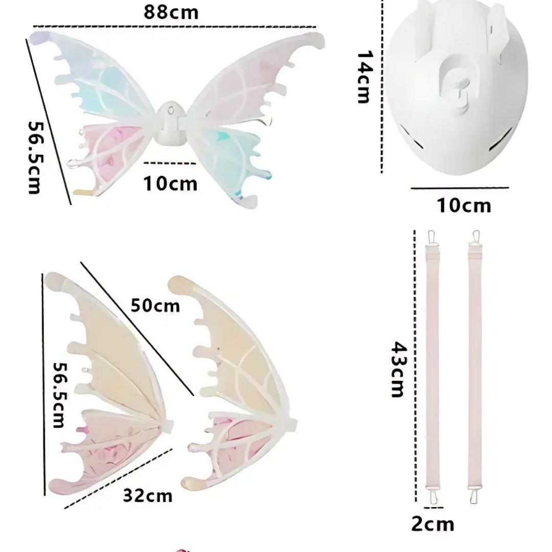 alitas de mariposa con luz y sonido