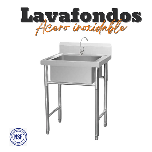 Lavafondo 50x50x90 acero inoxidable