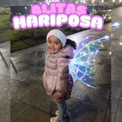 alitas de mariposa con luz y sonido